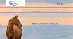 Desktop Screenshot of medicinehorseranch.org