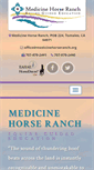 Mobile Screenshot of medicinehorseranch.org